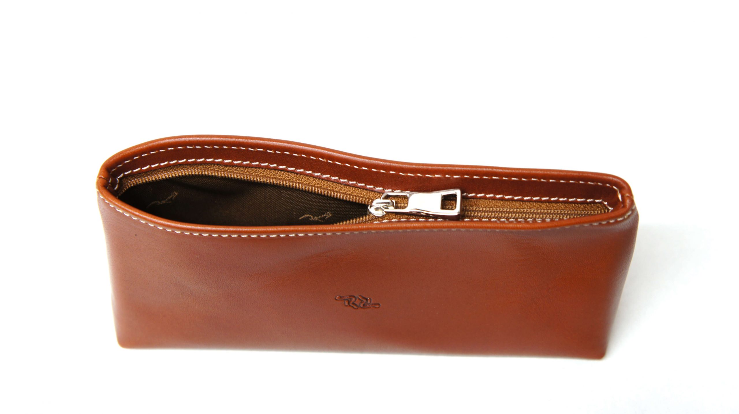 Bolso o Neceser 284 con cierre de cremallera de piel Habana (12)